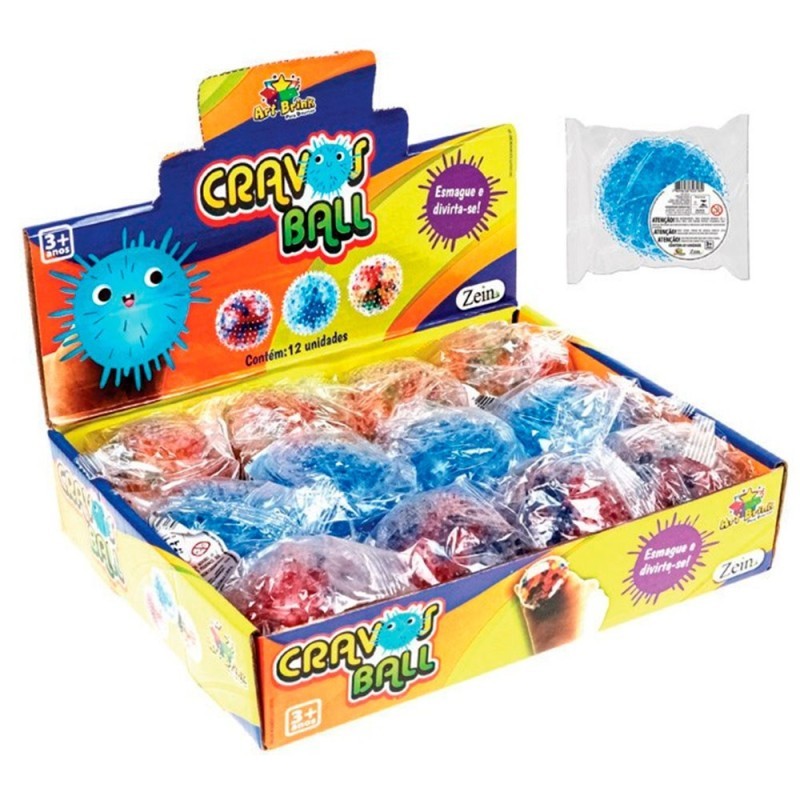 Bola Anti Estresse Cravos Com Orbes Coloridos