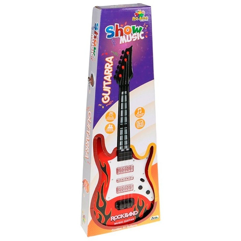 Guitarra Infantil Stars Com Luzes Show Music Colors