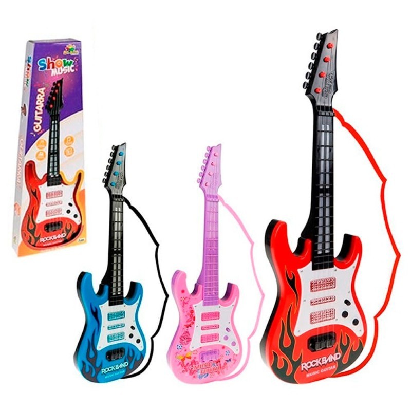 Guitarra Infantil Stars Com Luzes Show Music Colors