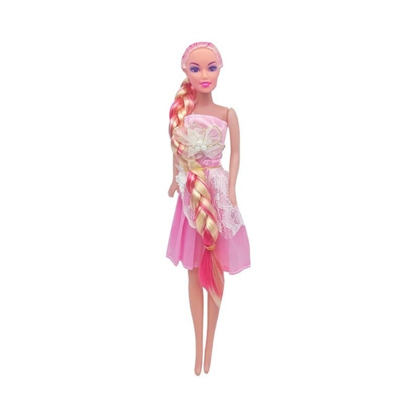 Brinquedo Boneca Joyce Com Tranças Coloridas
