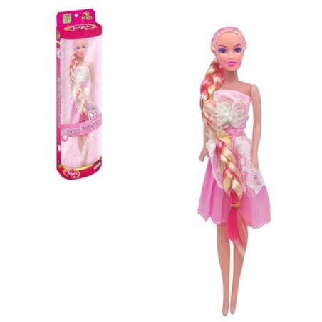 Brinquedo Boneca Joyce Com Tranças Coloridas