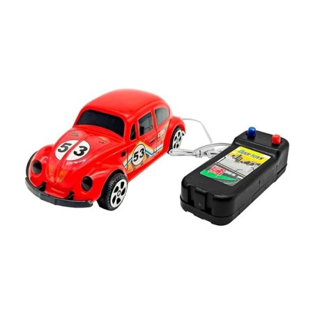 Brinquedo Carrinho Fusca Com Controle A Fio 3 Funções