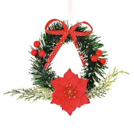 Enfeite Mini Guirlanda Decorativa De Natal 16cm