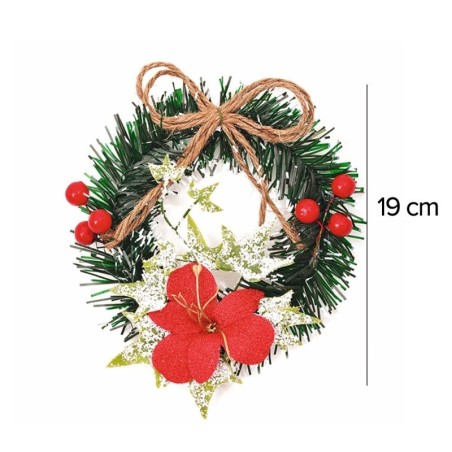 Enfeite Mini Guirlanda Decorativa De Natal 16cm