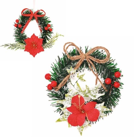 Enfeite Mini Guirlanda Decorativa De Natal 16cm