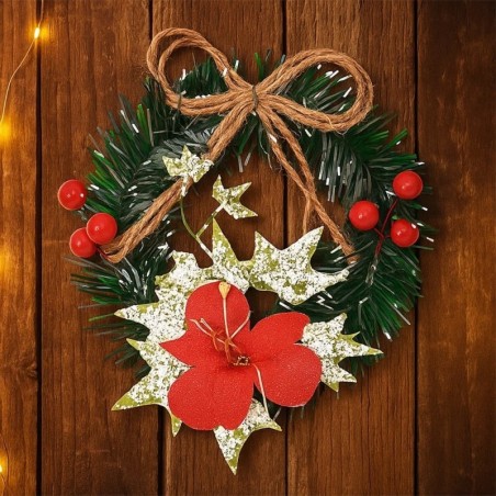 Enfeite Mini Guirlanda Decorativa De Natal 16cm
