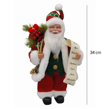 Papai Noel Premium Enfeite Decorativo De Natal 33cm