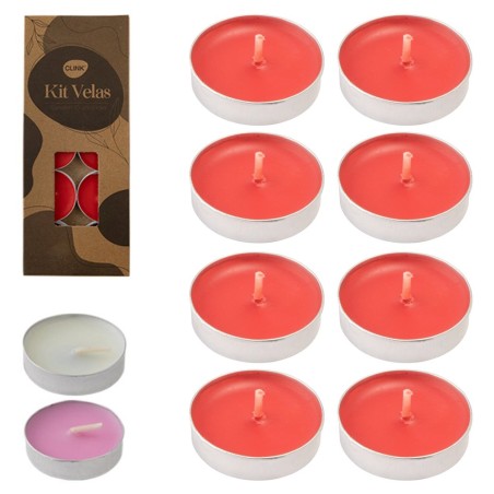 Jogo De Vela Decorativa Com 10 Peças Em Suporte De Aluminio