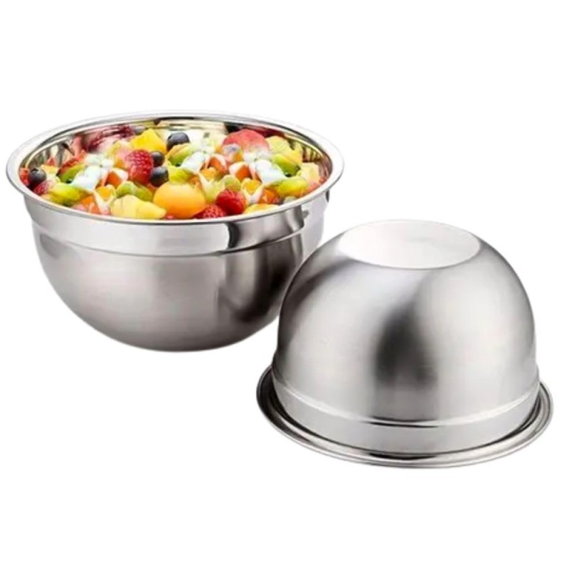 Tigela Funda Bowl De Aço Inox 16x8 Centimetros