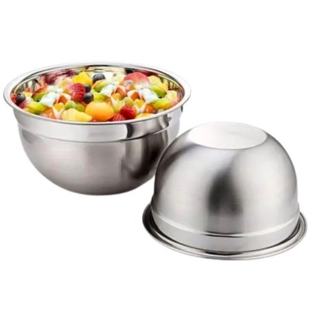 Tigela Funda Bowl De Aço Inox 16x8 Centimetros 2