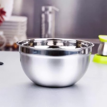 Tigela Funda Bowl De Aço Inox 16x8 Centimetros