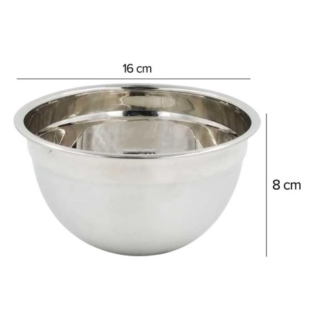 Tigela Funda Bowl De Aço Inox 16x8 Centimetros
