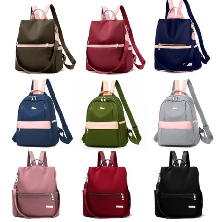 Mochila Feminina Casual Impermeável De Nylon De Alta Qualidade - Feira da Madrugada SP 2