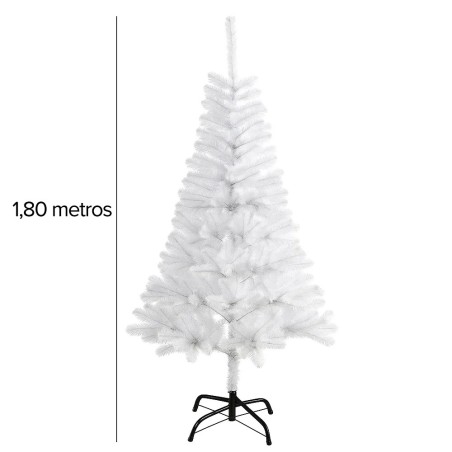 Árvore De Natal Branca Com 320 Galhos 1,80 Metros