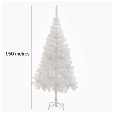 Árvore De Natal 150 Cm Selenita Branca Com 200 Galhos