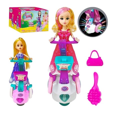 Brinquedo Boneca Little Amy Bate E Volta Com Som E Luzes