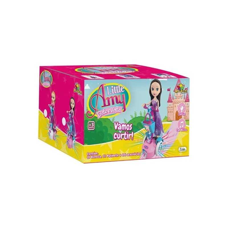 Brinquedo Boneca Little Amy Bate E Volta Com Som E Luzes