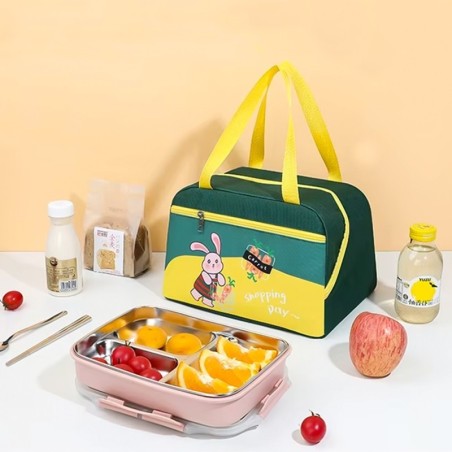 Bolsa Térmica Infantil Lanche E Marmita Portátil Com Alça