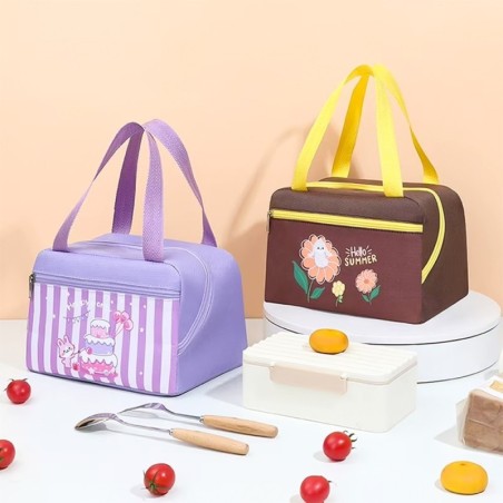 Bolsa Térmica Infantil Lanche E Marmita Portátil Com Alça