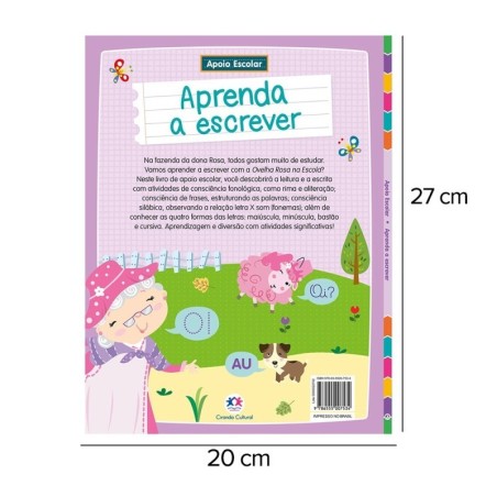 Livro Apoio Escolar Infantil Aprenda A Escrever 96 Páginas