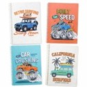 Caderno Espiral Carros Com 50 Folhas A5 Estampas Variadas