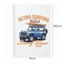 Caderno Espiral Carros Com 50 Folhas A5 Estampas Variadas