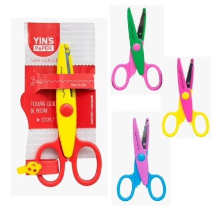 Tesoura De Picotar Papel Em Zig Zag 13cm Sem Ponta