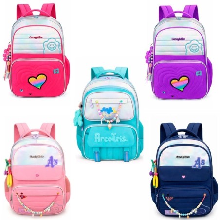 Kit Mochila Com Estojo E Lancheira Menina Infantil