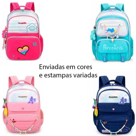 Kit Mochila Com Estojo E Lancheira Menina Infantil