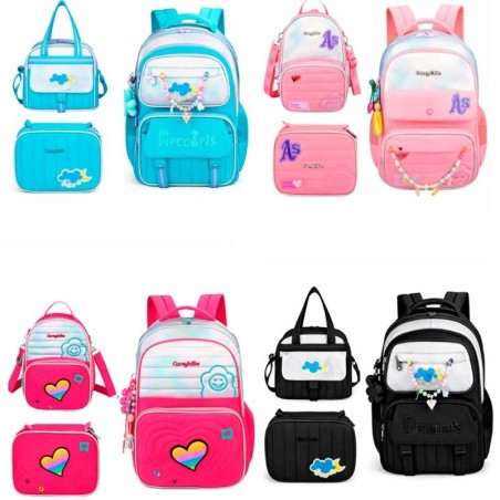 Kit Mochila Com Estojo E Lancheira Menina Infantil