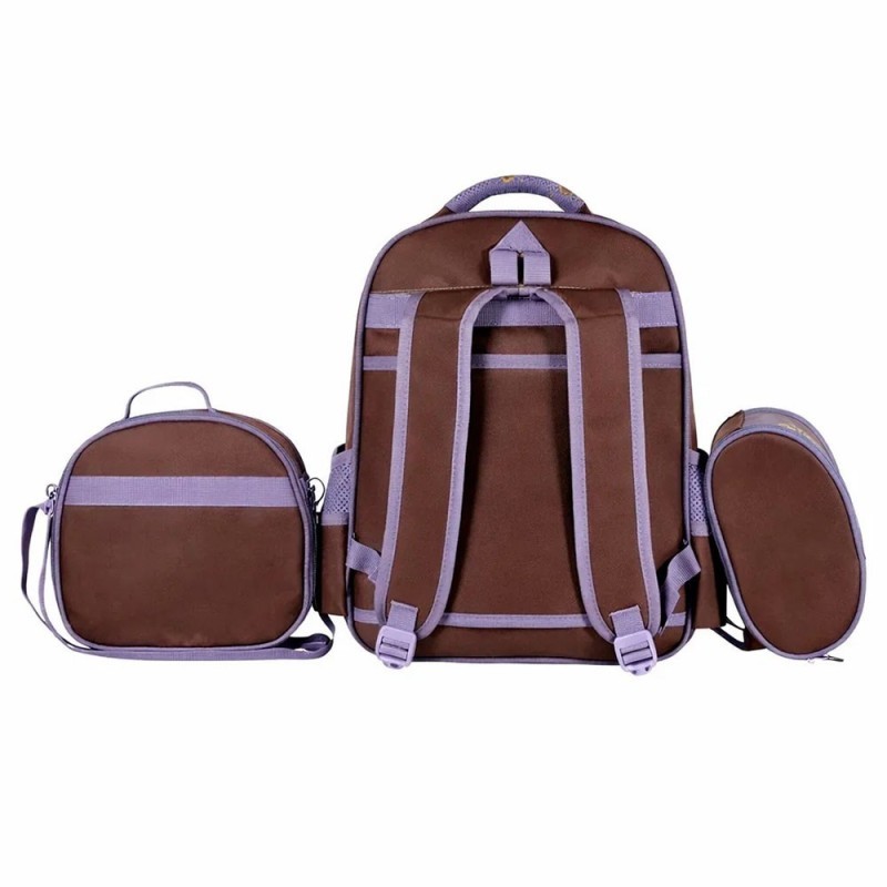 Kit Mochila Infantil Capivara 3 Peças Lancheira E Estojo