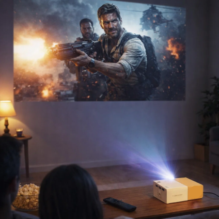 Mini Projetor Portátil Led 1080p 600 Lúmens Hdmi 60 Polegadas