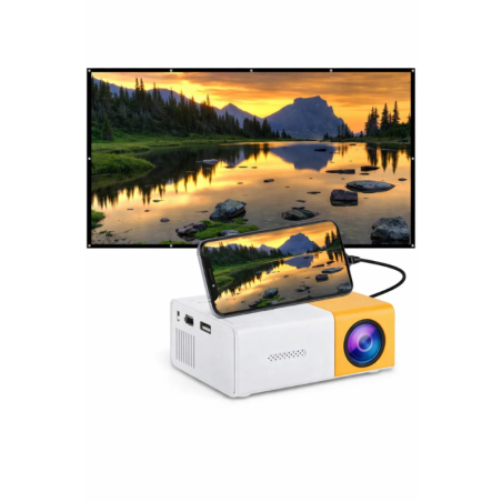 Mini Projetor Portátil Led 1080p 600 Lúmens Hdmi 60 Polegadas