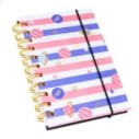 Caderno Espiral Capa Dura A5 80 Folhas Estampas Variadas