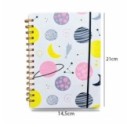 Caderno Espiral Capa Dura A5 80 Folhas Estampas Variadas