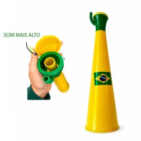 Corneta Vuvuzela Media Copa Brasil Amplificada 30cm