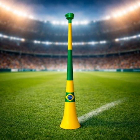Corneta Vuvuzela Grande Copa Brasil Retrátil 65cm