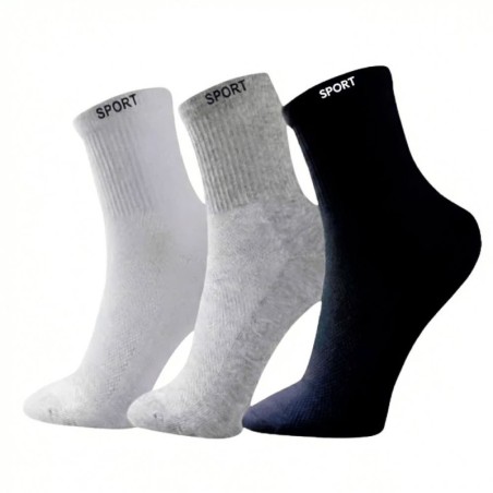 Kit 6 Pares De Meia Unissex Cano Alto 40-46 Adulto