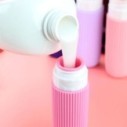 Kit Viagem 4 Frascos Silicone Porta Shampoo Creme 90ml