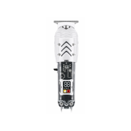 Máquina De Cortar Cabelo Profissional Transparente Com Led