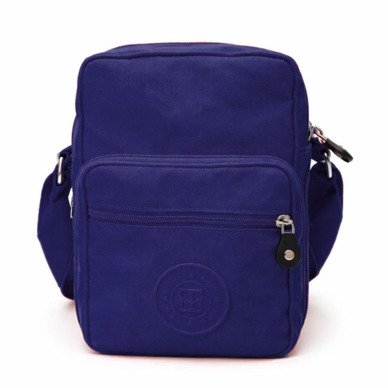 Mini Bolsa Transversal Shoulder Bag Nylon Com 3 Compartimentos