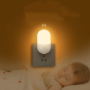 Mini Luminária Abajur De Tomada Led Quente E Frio