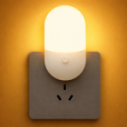 Mini Luminária Abajur De Tomada Led Quente E Frio