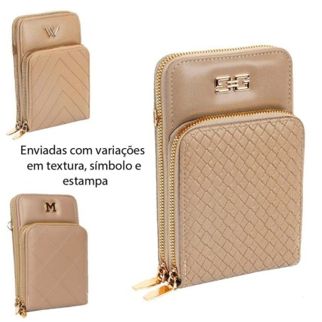 Bolsa Transversal Divisórias Porta Celular Carteira Feminina 2