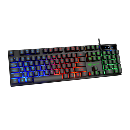 Teclado Gamer Com Fio Semi Mecânico USB Com Led Para PC