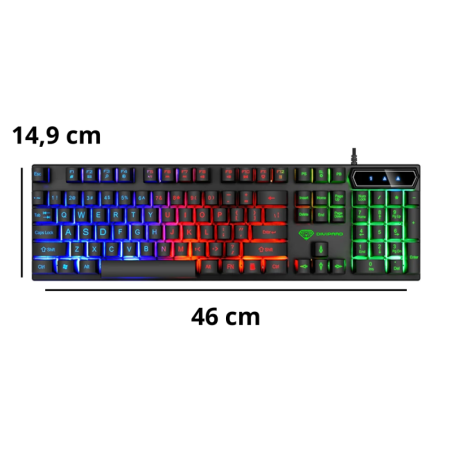 Teclado Gamer Com Fio Semi Mecânico USB Com Led Para PC