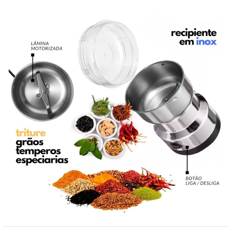 Moedor De Café Triturador Eletrico De Grãos 110v