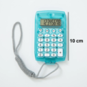 Mini Calculadora Portátil Display Transparente Com Corda