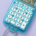 Mini Calculadora Portátil Display Transparente Com Corda