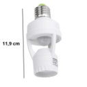 Soquete Para Lâmpada Sensor De Presença Bivolt 360° Com Timer